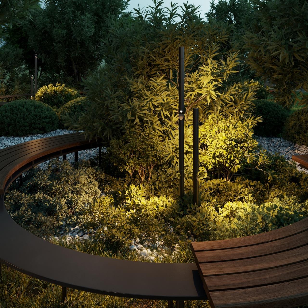 Уличный ландшафтный светильник с поворотной лампой Odeon Light  BAMBOO 7021/9FL