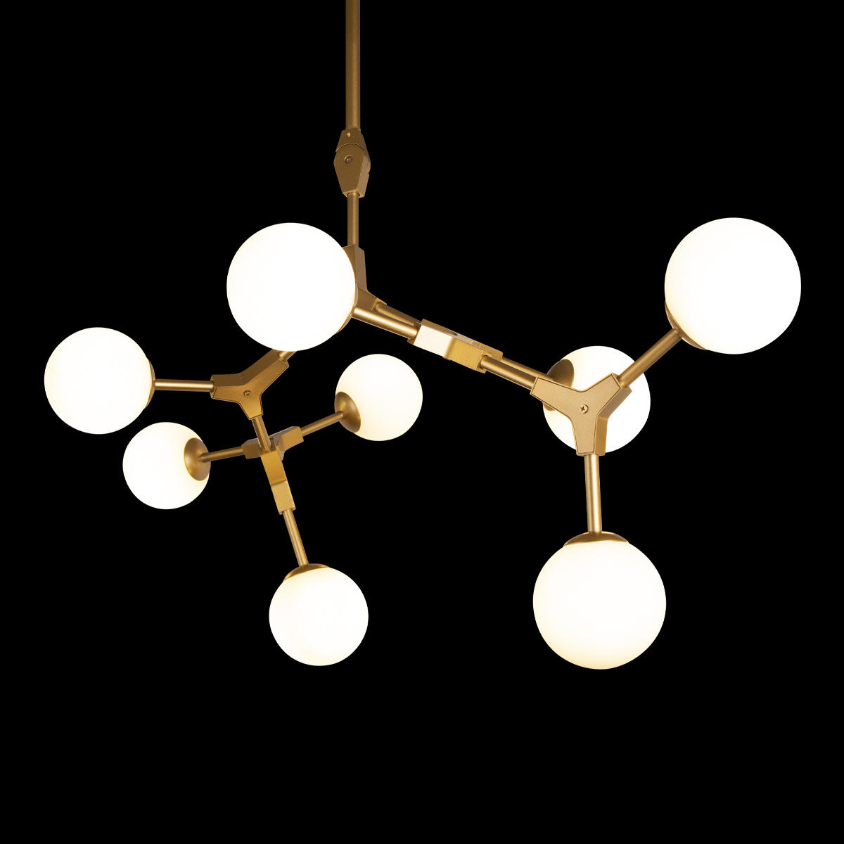 Люстра с белыми плафонами в форме шаров Loft It Palmira 10191/8 Gold