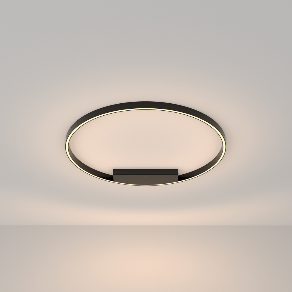 Потолочный светодиодный светильник круг, кольцо минимализм Maytoni Rim MOD058CL-L50B3K