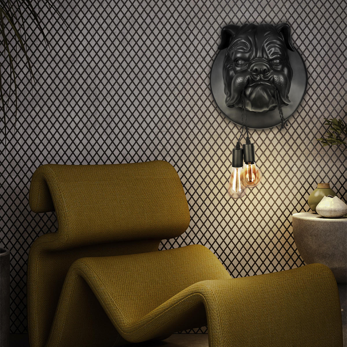 Настенный дизайнерский светильник Loft It Bulldog  10177 Grey