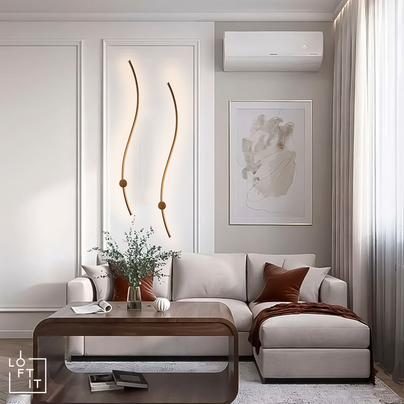 Настенный светильник минимализм в виде палочки Loft It Rays 10153 GD