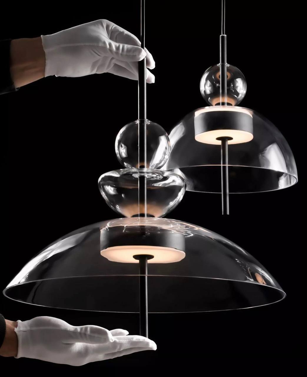 Подвесной светильник стеклянный лофт стиль Maytoni Bangkok MOD185PL-L6B3K3
