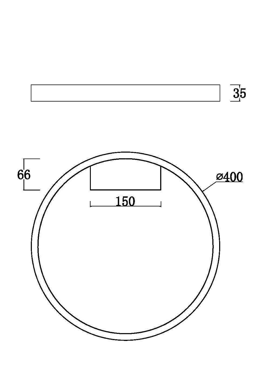 Потолочный светодиодный светильник золото круг, кольцо минимализм Maytoni Rim MOD058CL-L25BS3K