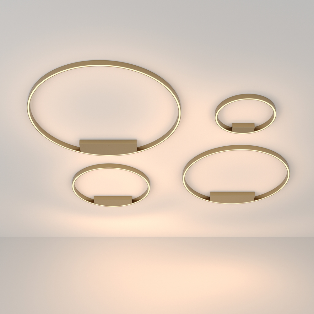 Потолочный светодиодный светильник круг, кольцо минимализм Maytoni Rim MOD058CL-L50BS3K