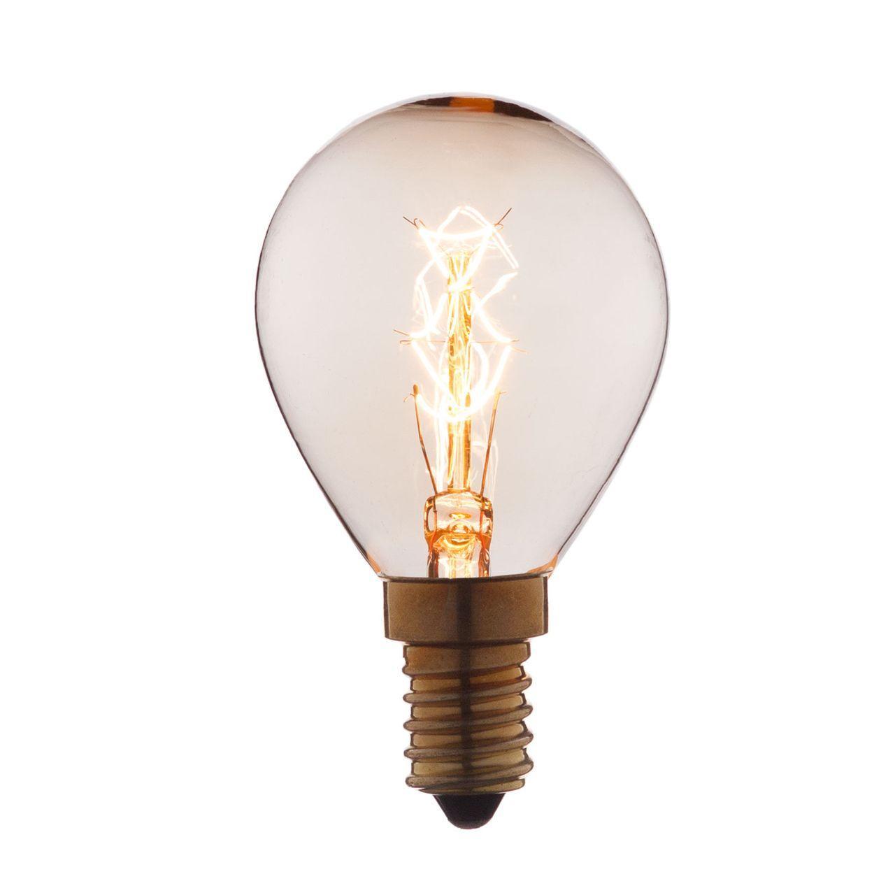 Лампа накаливания E14 25W шар прозрачный 4525-S
