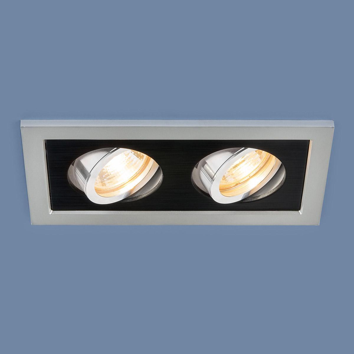 Встраиваемый светильник Elektrostandard 1031/2 MR16 SL/BK серебро/черный 4690389095436
