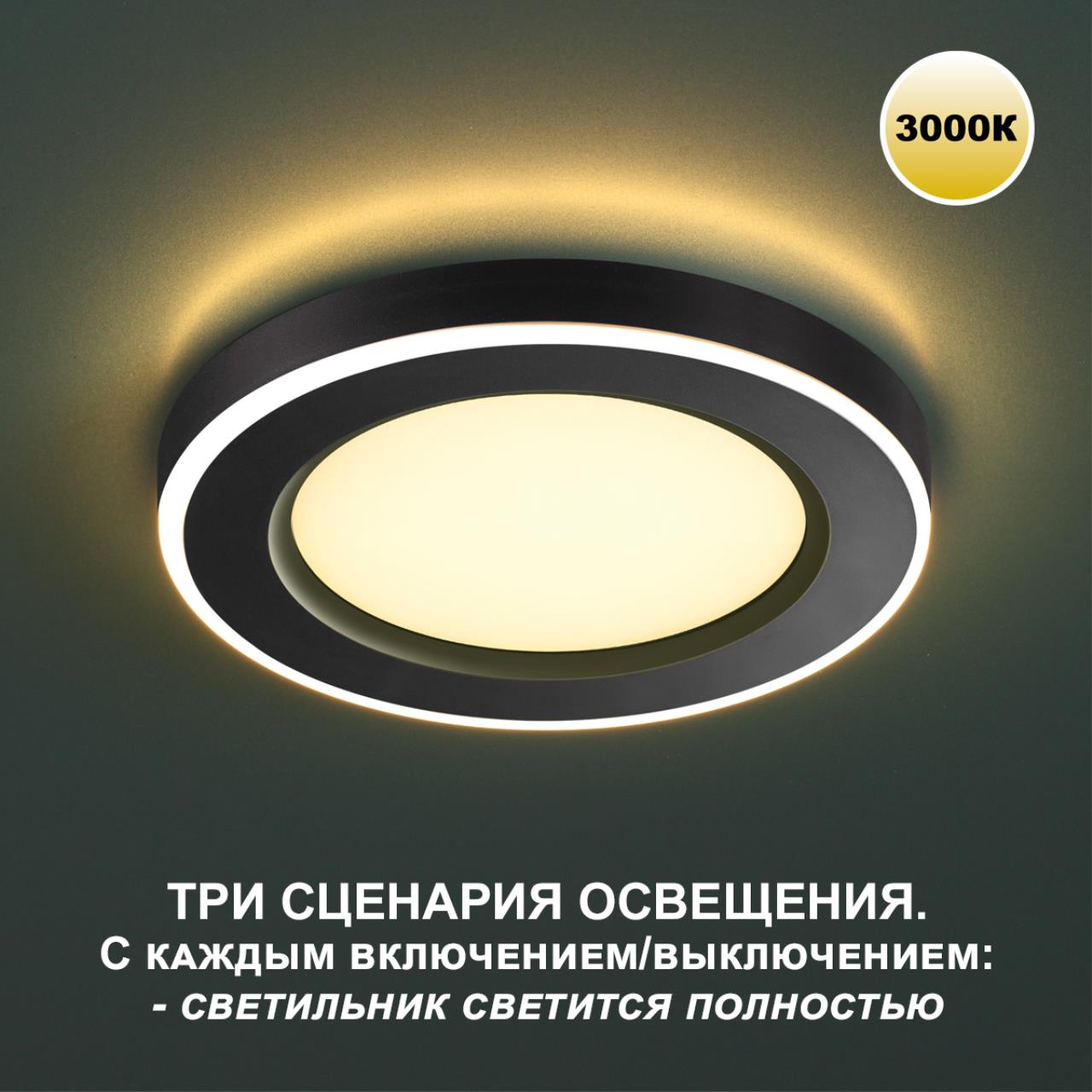 Трёхрежимный встраиваемый светодиодный светильник Novotech SPAN 359021