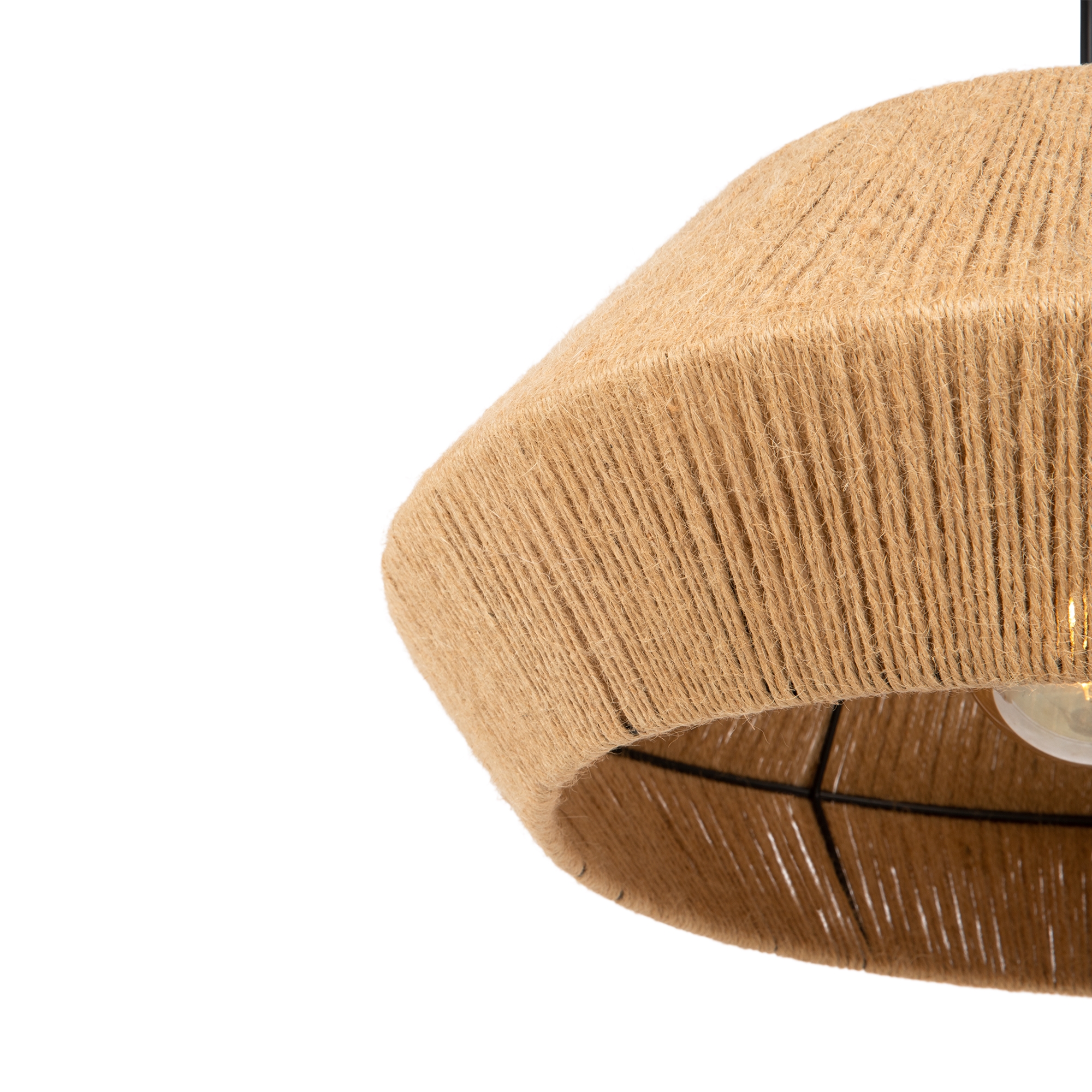 Подвесной плетеный светильник из джута Freya LoungeGarden FR5248PL-01BG