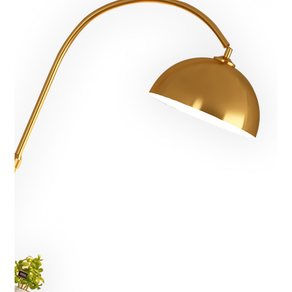 Торшер со столиком с поворотным плафоном золотой  Kink Light Памир 07047,33
