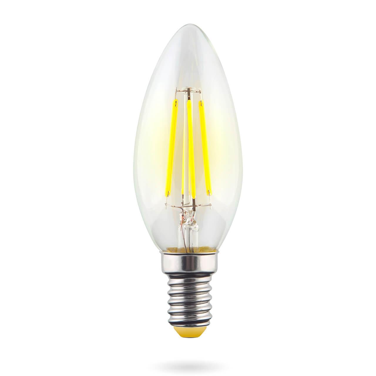 Лампа светодиодная E14 6W 4000К свеча прозрачная VG10-C1E14cold6W-F 7020