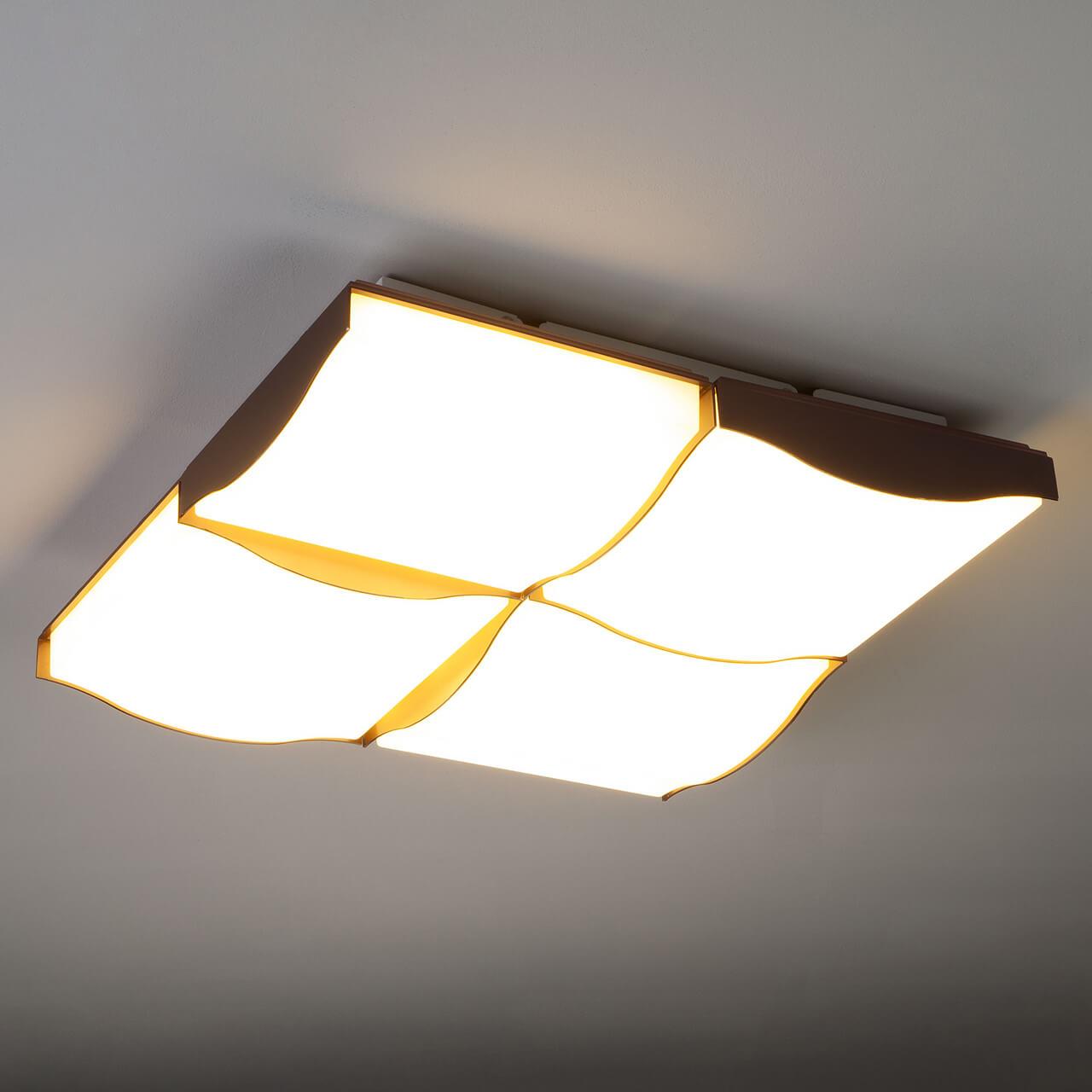 Потолочный светодиодный светильник Eurosvet Relief 90031/4 кофе