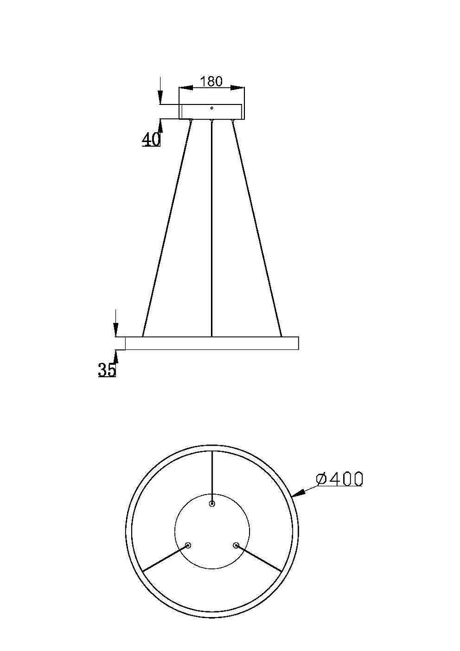 Подвесной светодиодный светильник с форме колец, LED люстра Maytoni Rim MOD058PL-L22W3K