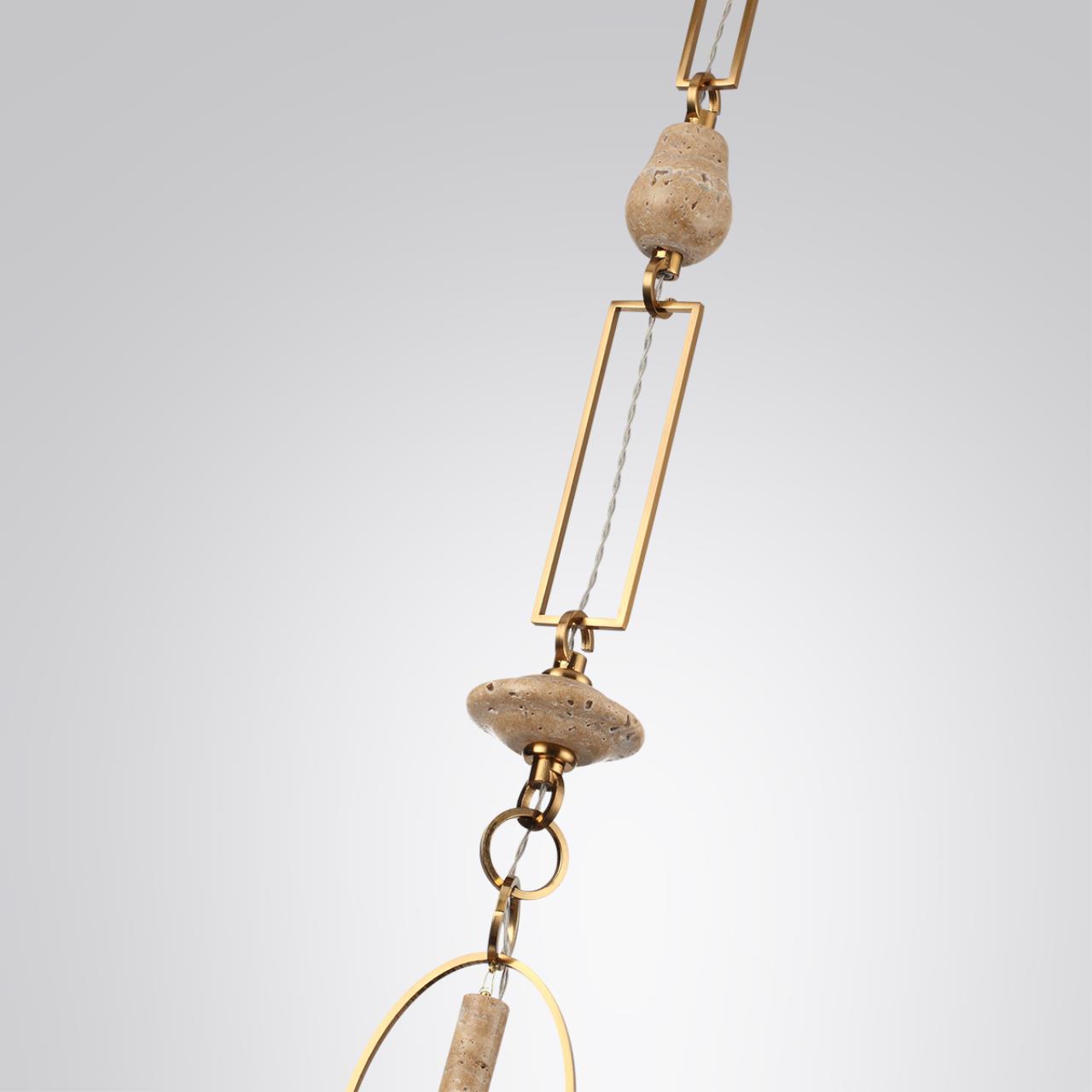 Подвесной светильник звеньями из камня Odeon Light KREMA 5441/1C