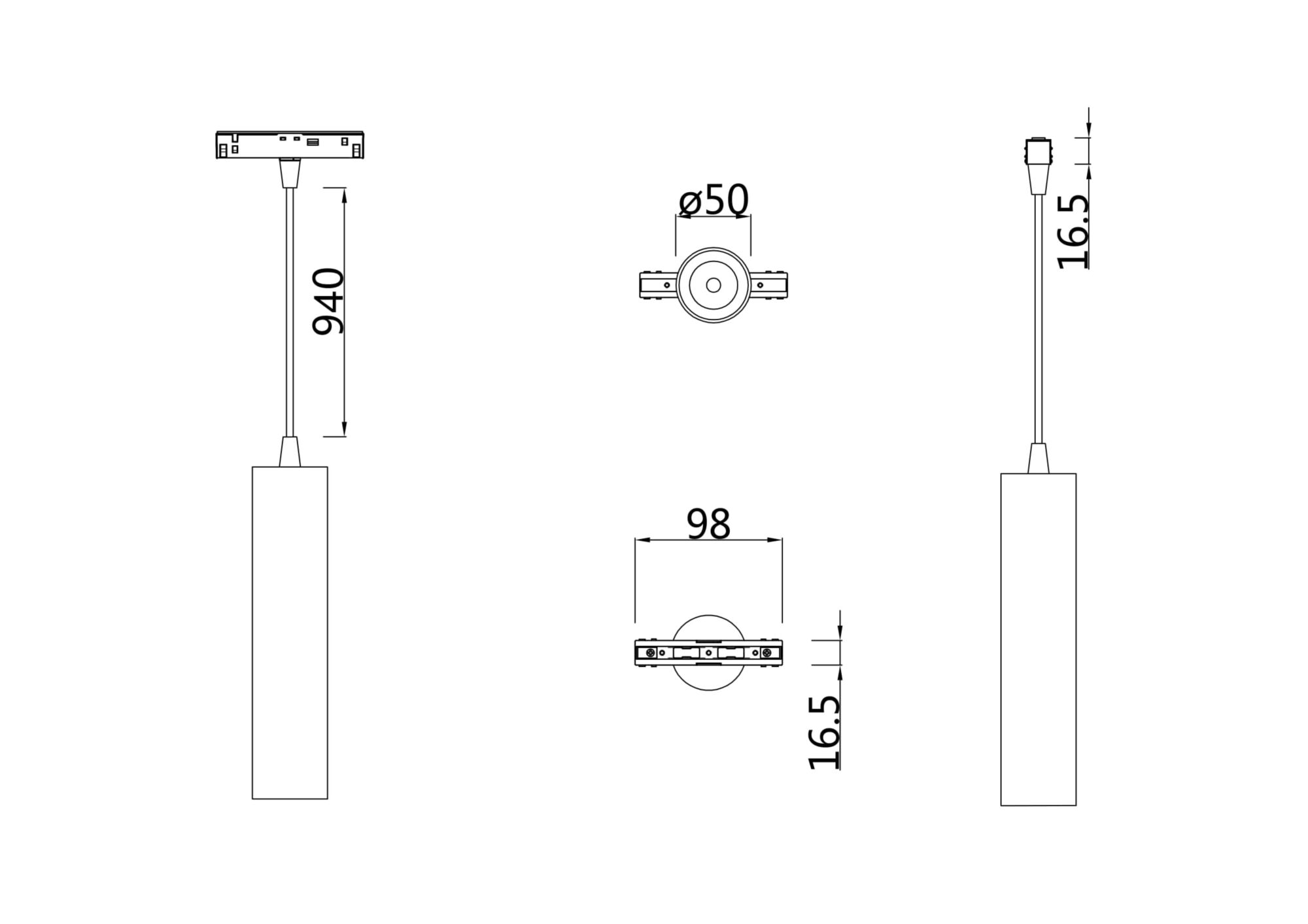Трековый магнитный светильник Maytoni Focus LED TR016-2-12W4K-W