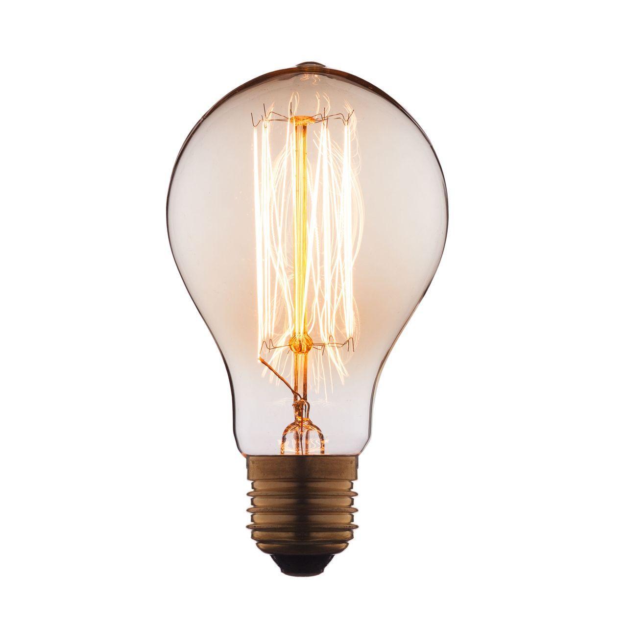 Лампа накаливания E27 40W груша прозрачная 7540-SC