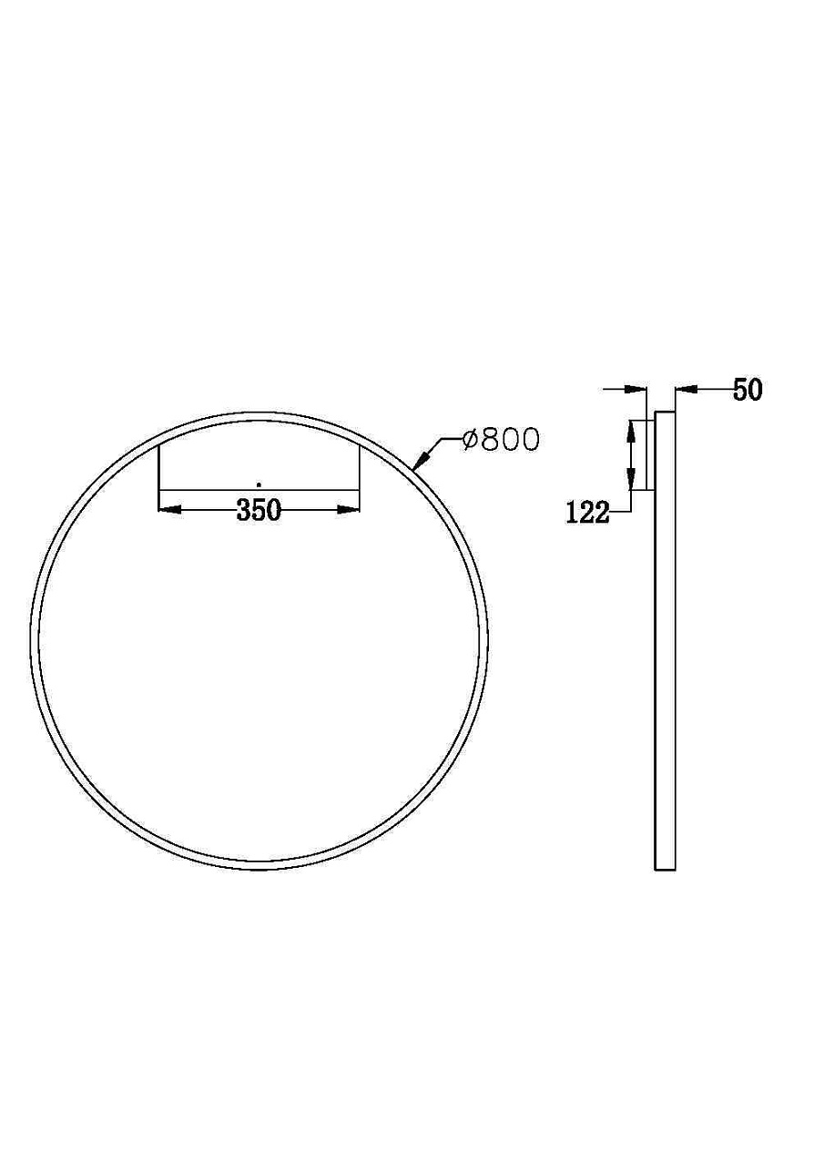 Потолочный светодиодный светильник круг, кольцо минимализм Maytoni Rim MOD058CL-L50BS3K