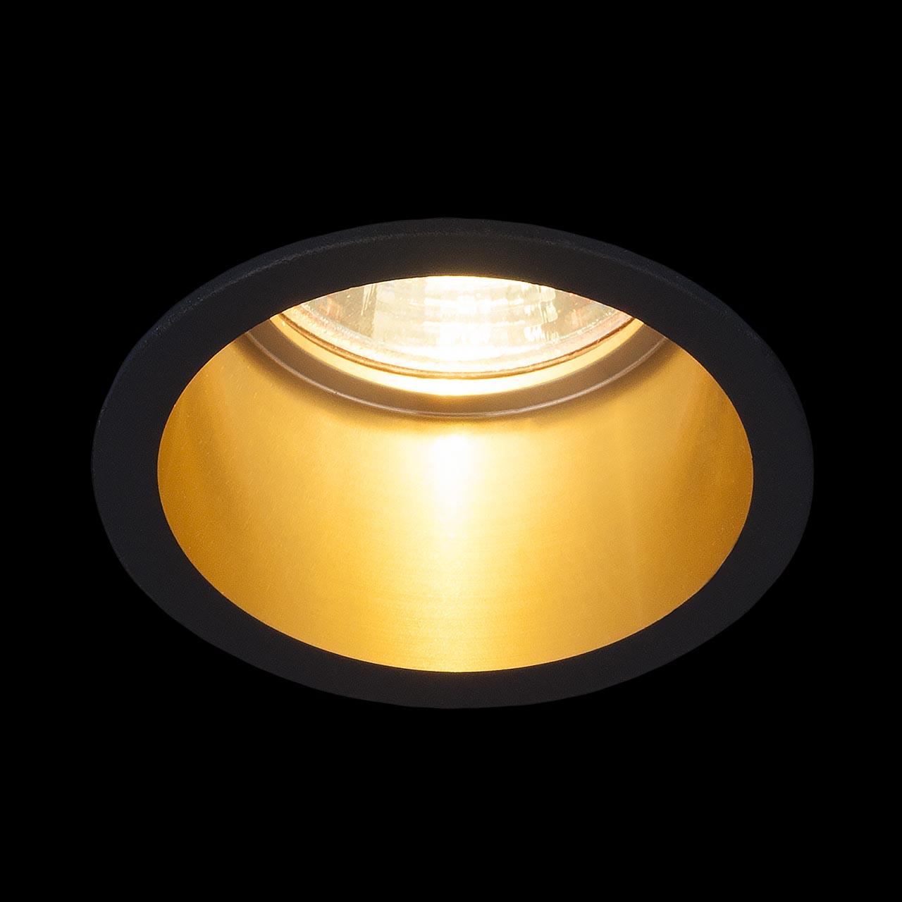 Встраиваемый светильник Elektrostandard 7004 MR16 BK/GD черный/золото 4690389098499