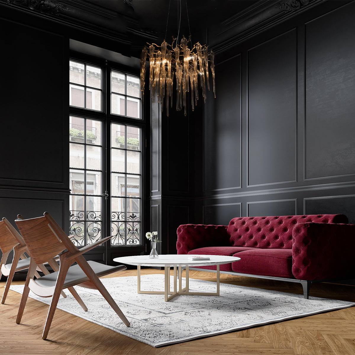 Подвесная люстра в виде веток Loft It Waterfall 10350/760 AB