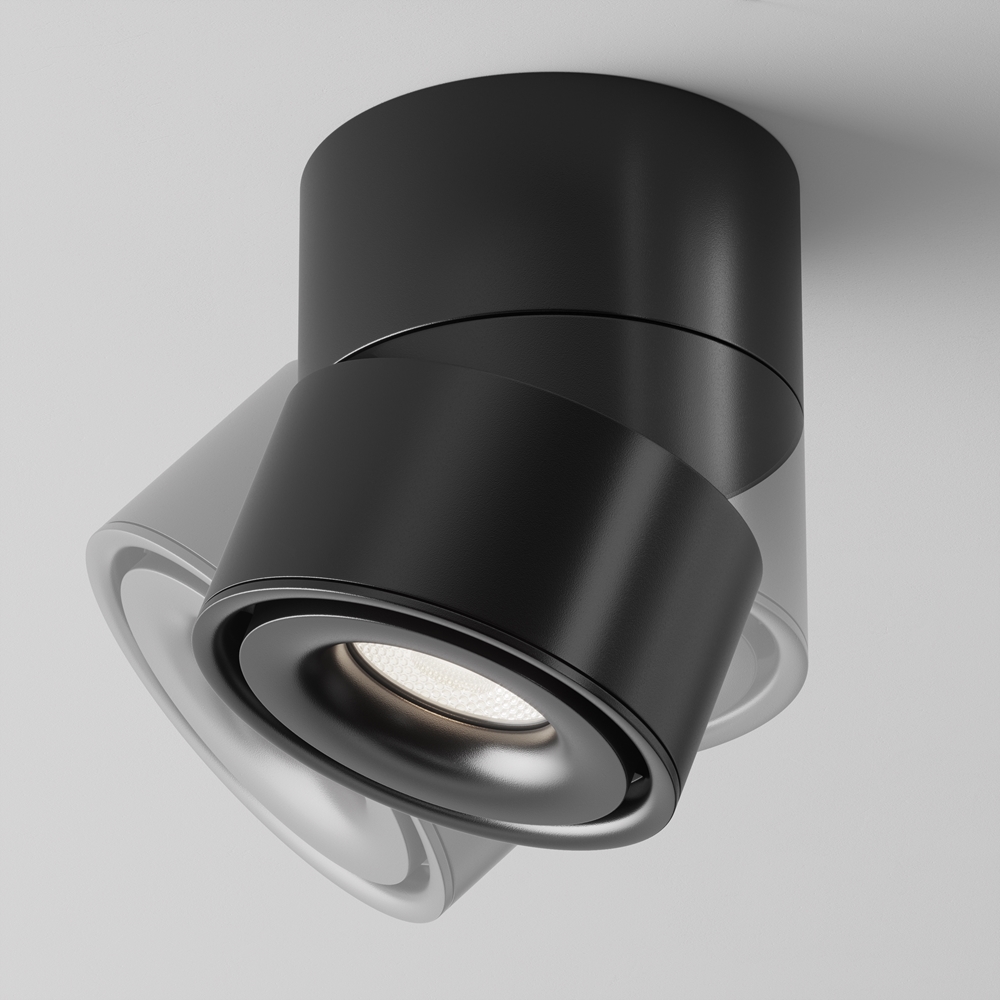 Потолочный накладной светильник спот с поворотным плафоном Maytoni Yin C084CL-15W4K-D-B