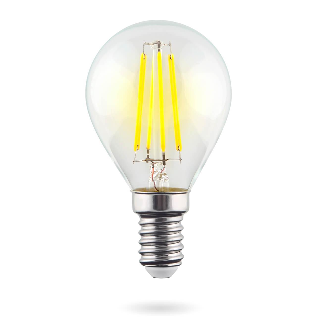 Лампа светодиодная E14 6W 4000К шар прозрачный VG10-G1E14cold6W-F 7022