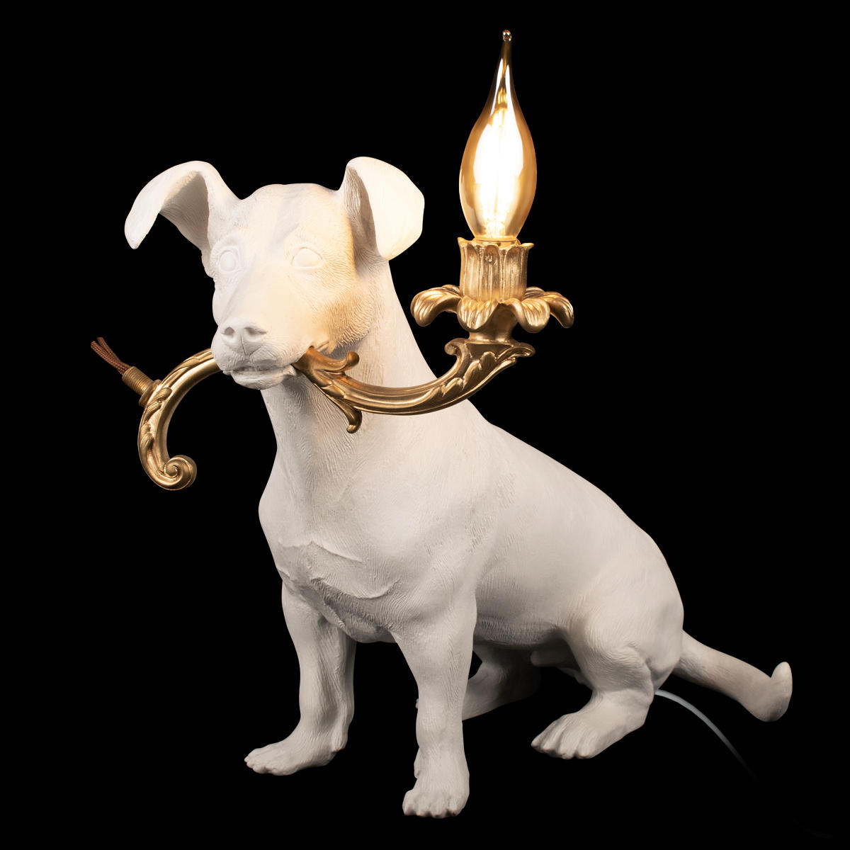 Настольная лампа в виде собаки Loft IT Dog 10312 White