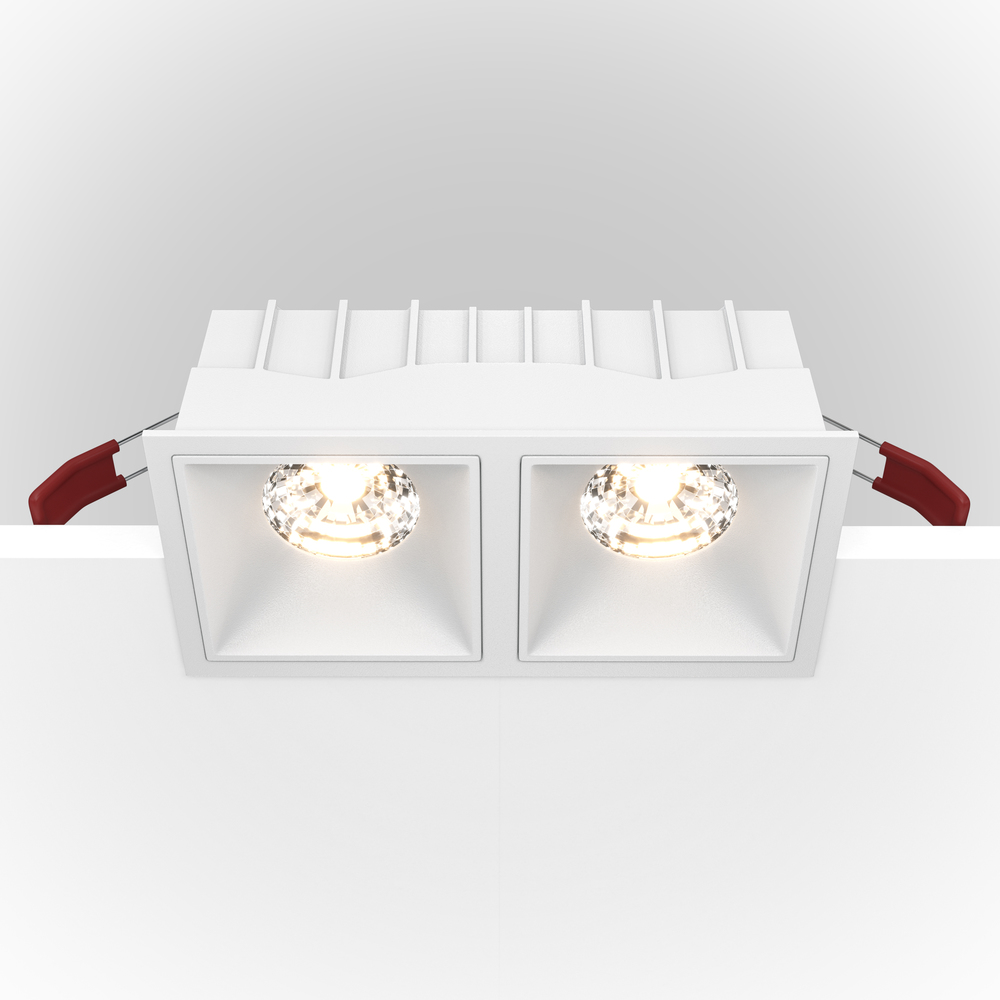 Встраиваемый светодиодный светильник белый Maytoni Alfa LED DL043-02-15W4K-D-SQ-W