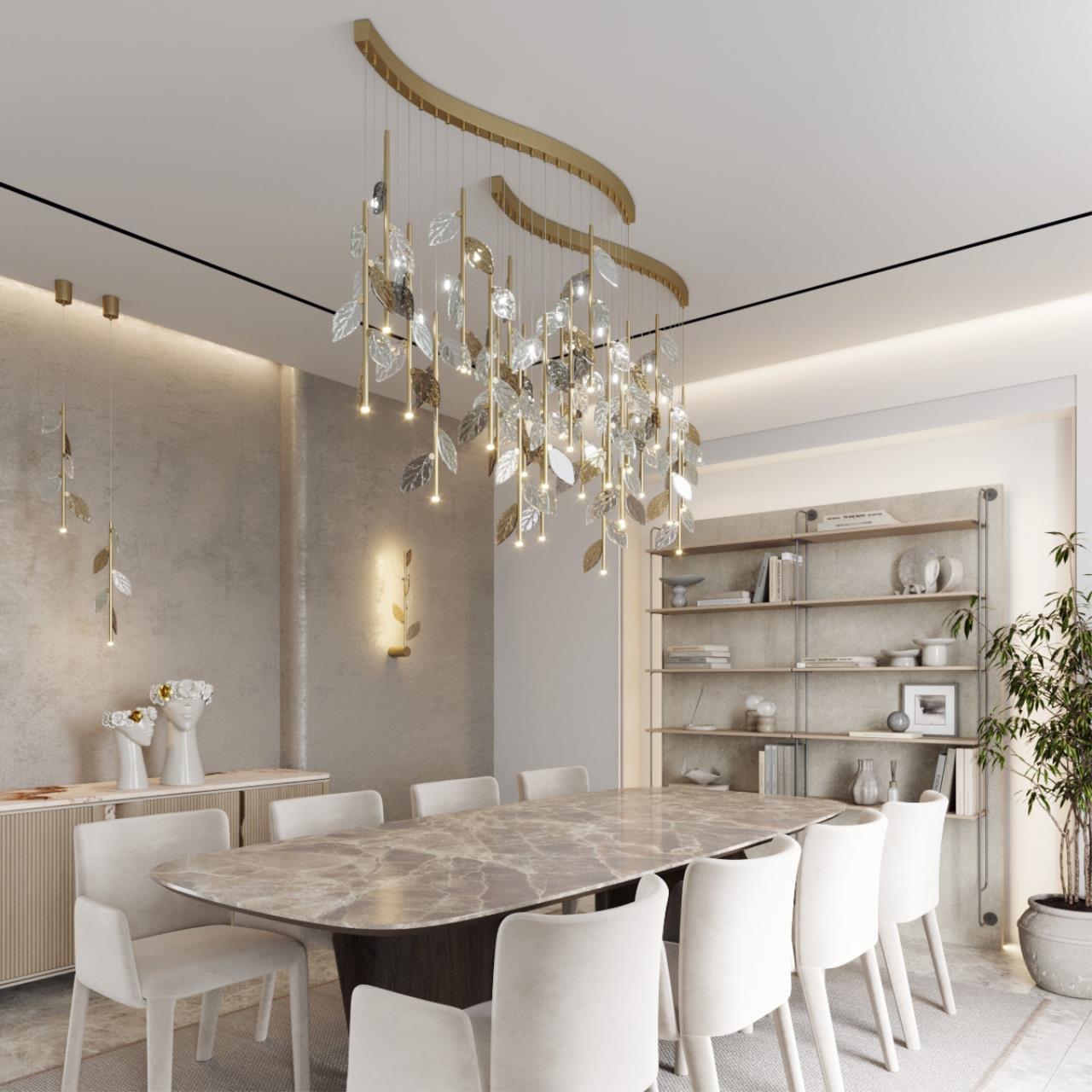 Настенный светильник лепестками Odeon Light LISTVA 5445/5WL