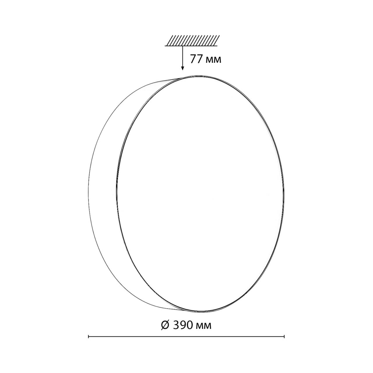 Настенно-потолочный круглый светильник с пультом ДУ Sonex OPTIMA 7780/DL