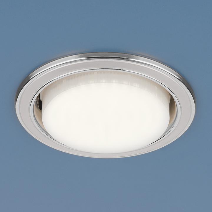 Встраиваемый светильник Elektrostandard 1036 GX53 WH/SL белый/серебро 4690389069185