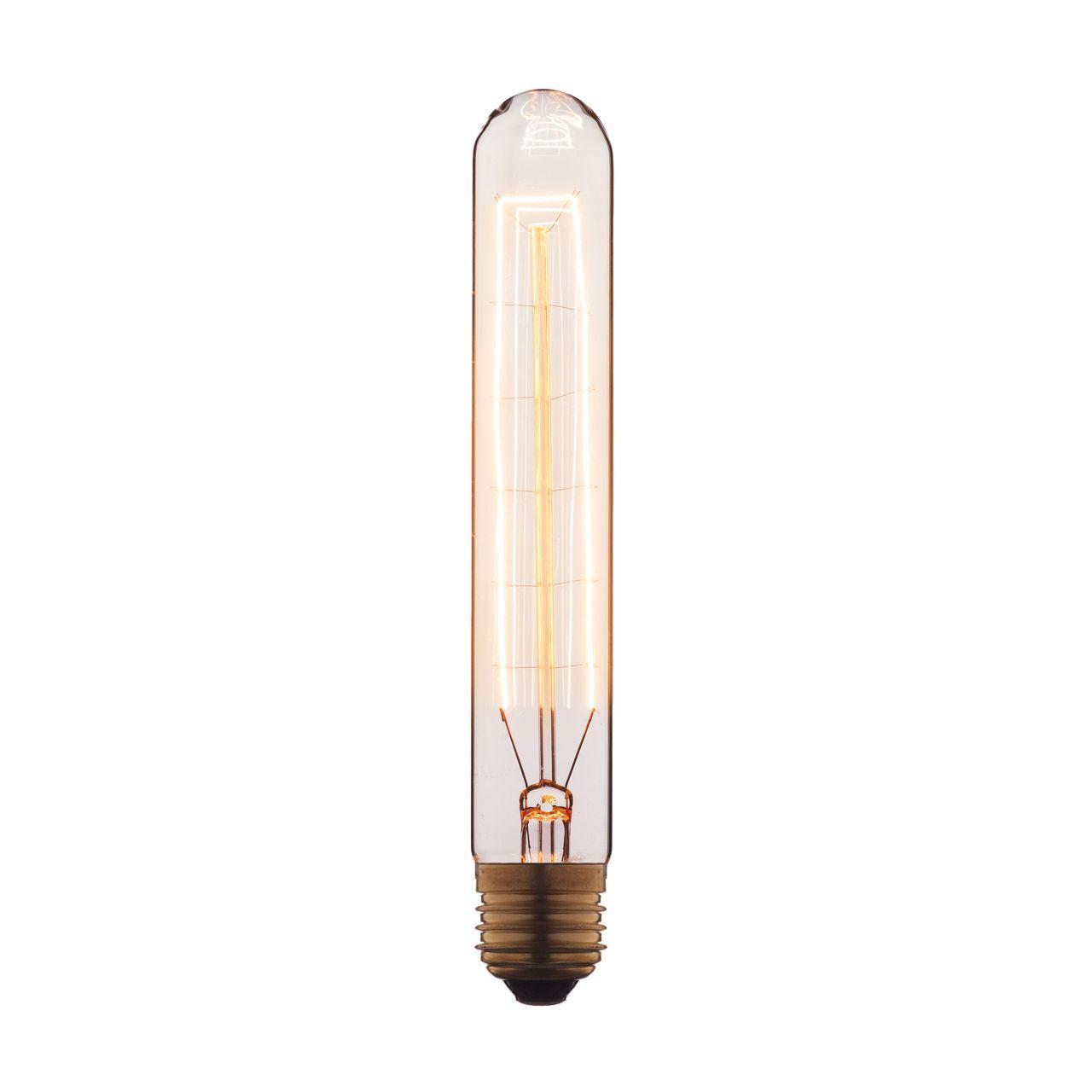 Лампа накаливания E27 40W цилиндр прозрачный 1040-H
