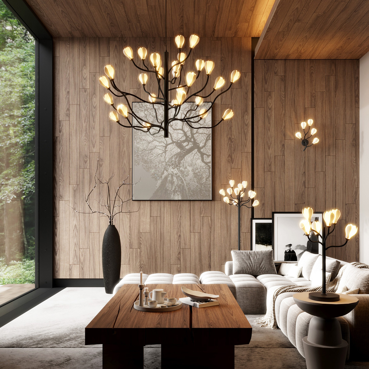 Настенный светильник в виде цветов Odeon Light GARDI 5090/2W