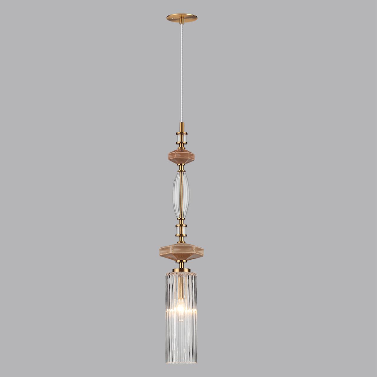 Подвесной дизайнерский светильник из керамики и стекла Odeon Light TERRA 5414/1A