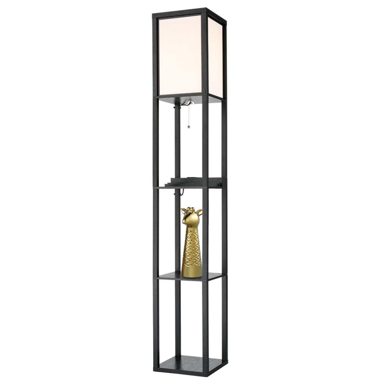 Торшер из дерева с полочками Lumion  PRACTIC 8093/1F