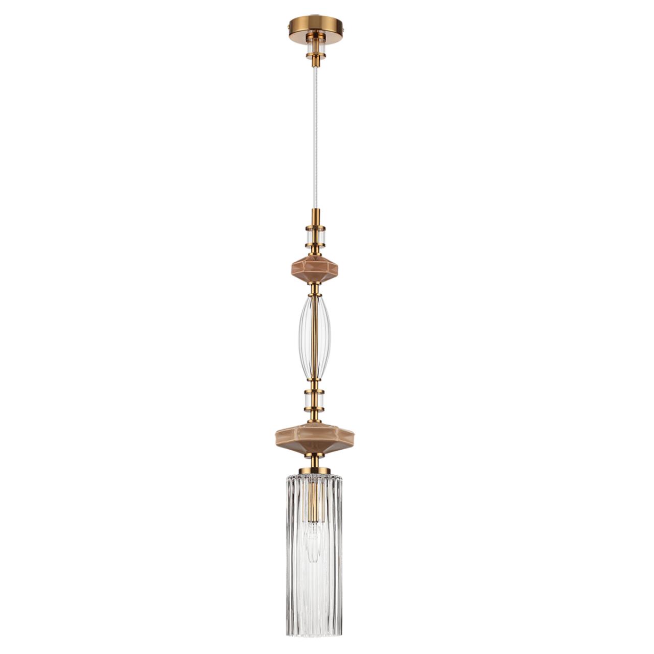 Подвесной дизайнерский светильник из керамики и стекла Odeon Light TERRA 5414/1A