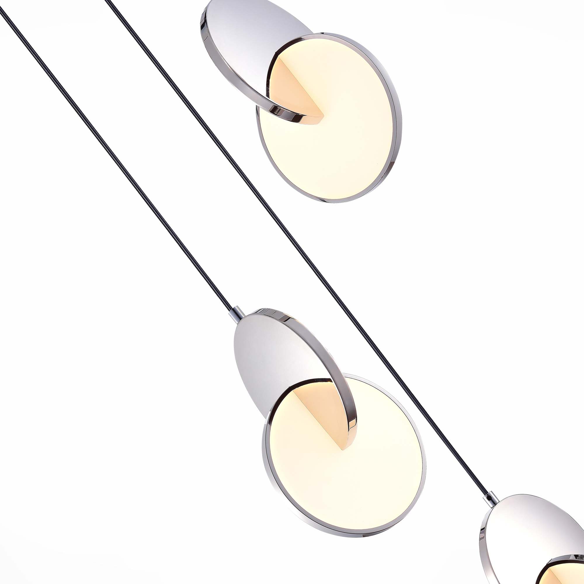 Подвесной светодиодный дизайнерский светильник хром ST Luce Eclisse SL6107.103.03