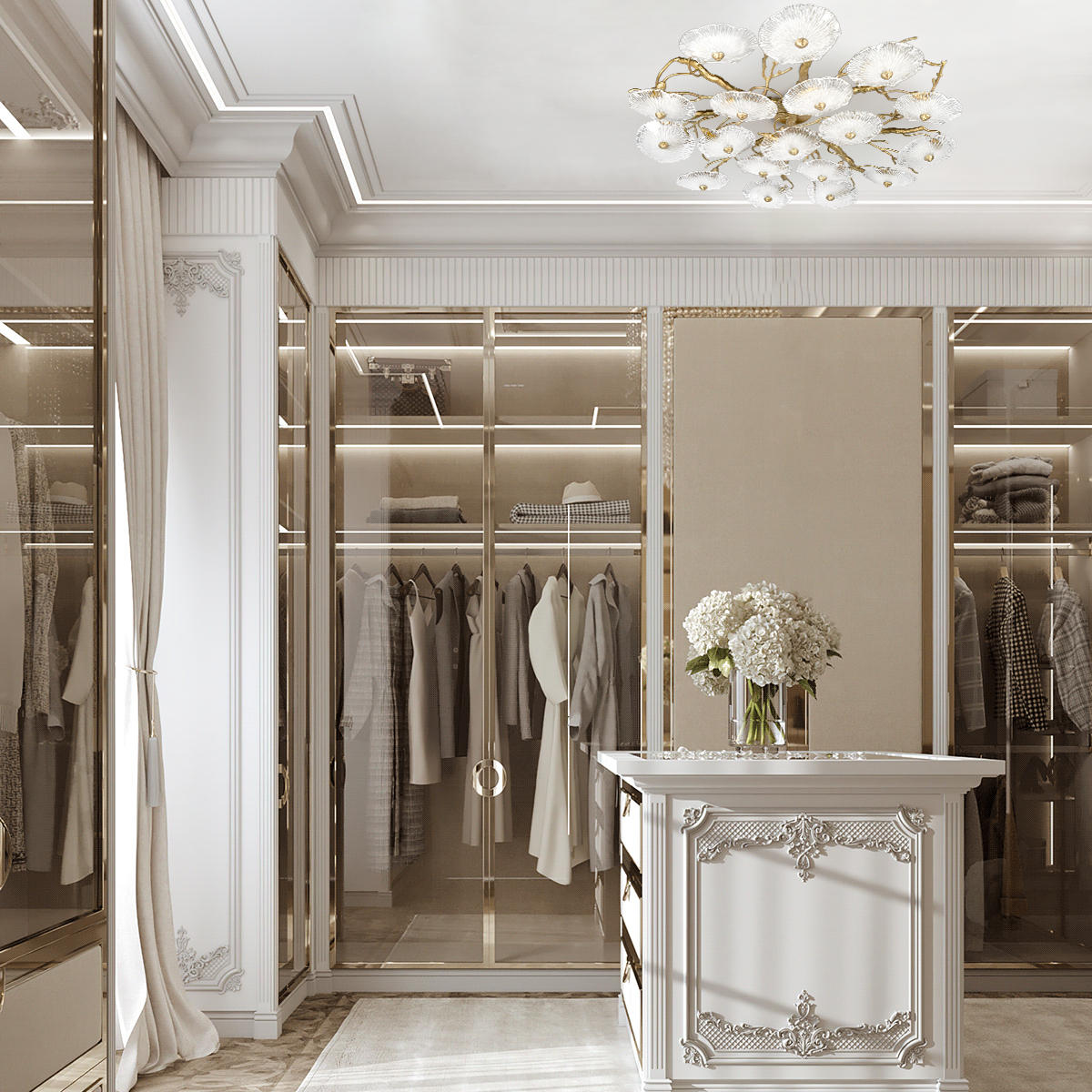 Потолочная люстра в виде веток Loft It Bloom 10352/1000C AB