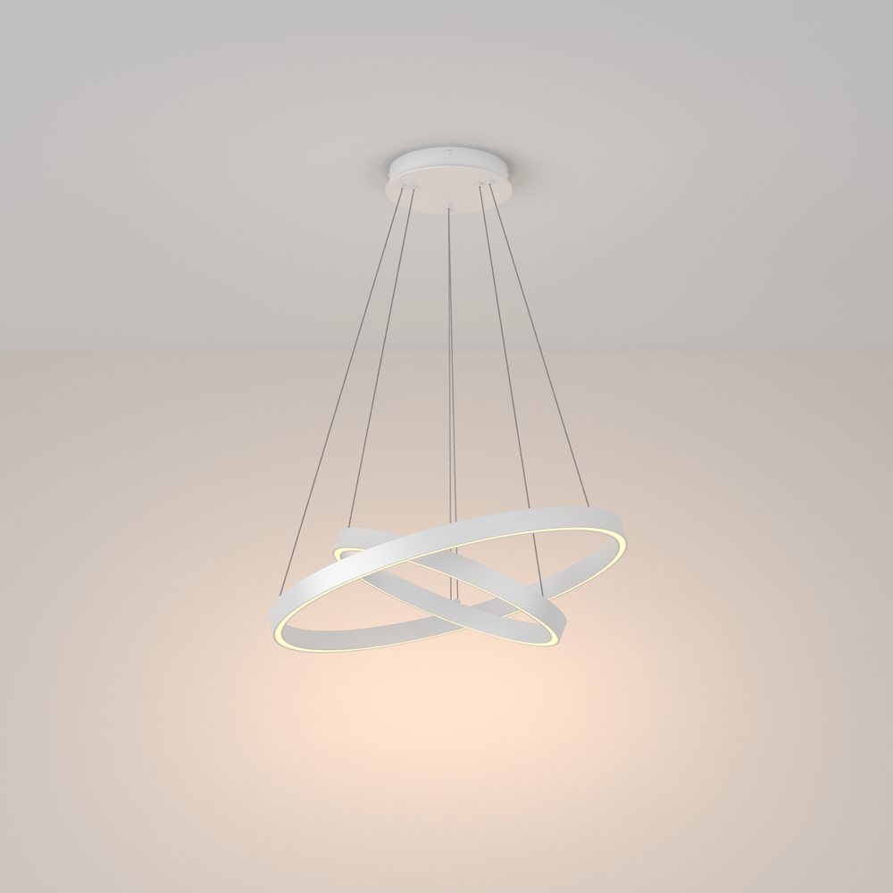 Подвесной светодиодный светильник с форме колец, LED люстра Maytoni Rim MOD058PL-L55W3K