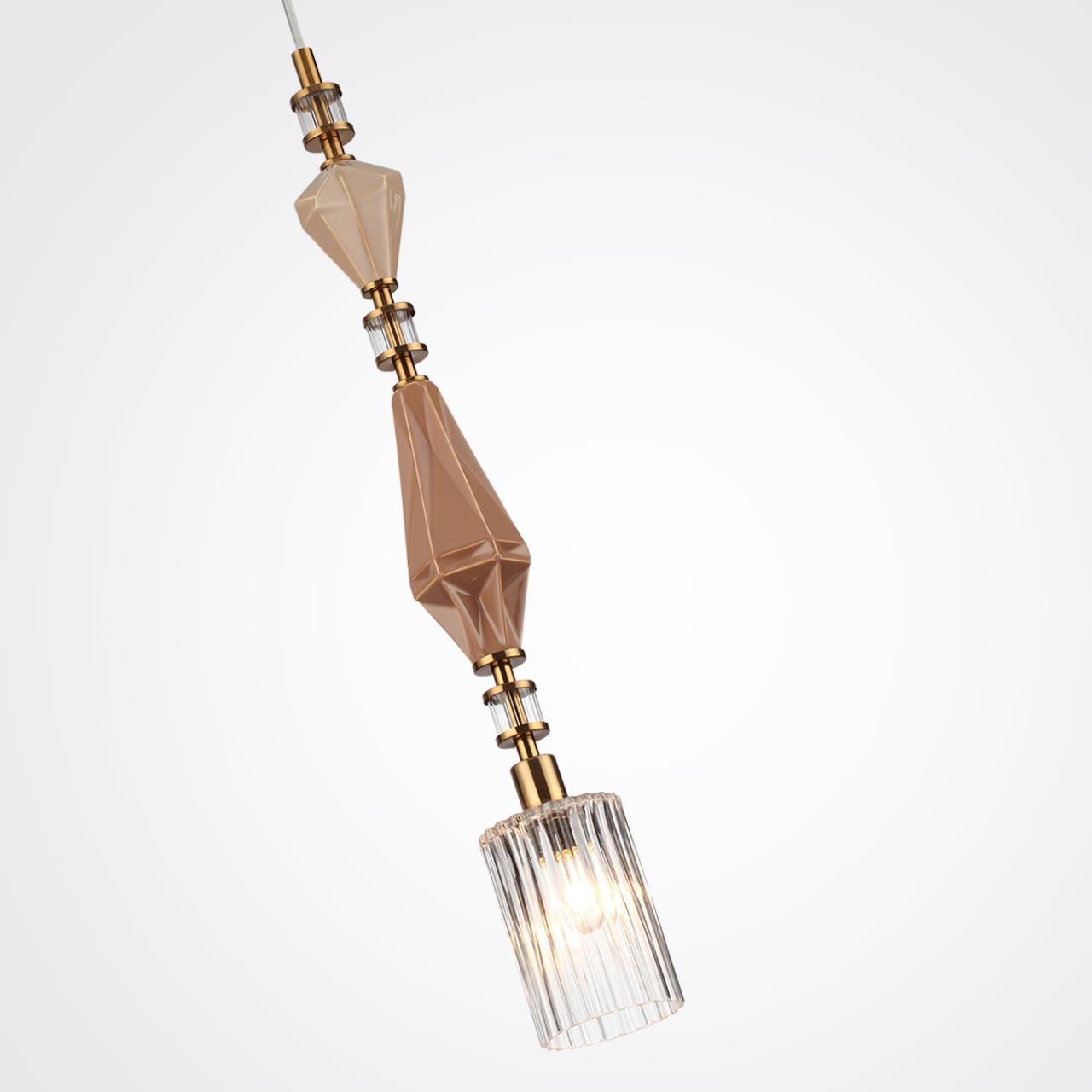 Подвесной дизайнерский светильник из керамики и стекла Odeon Light TERRA 5414/1E