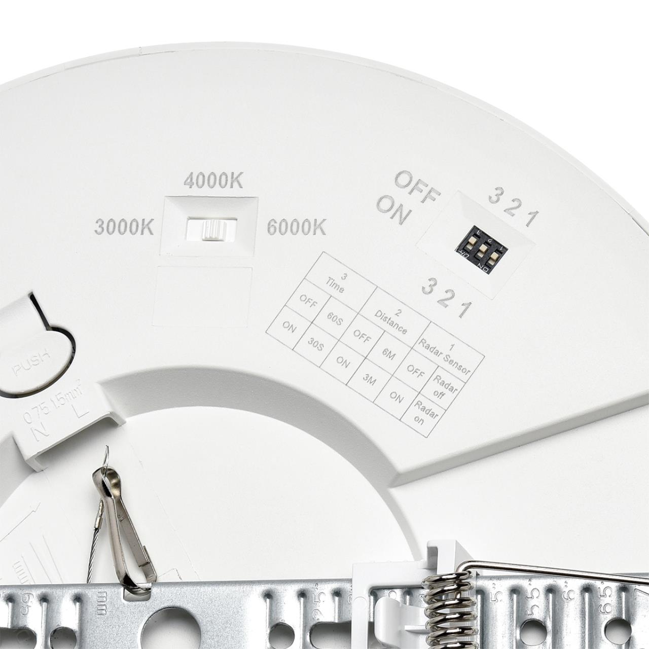 Накладной потолочный плоский светильник с датчиком движения Sonex NEBULA WHITE 7754/18L