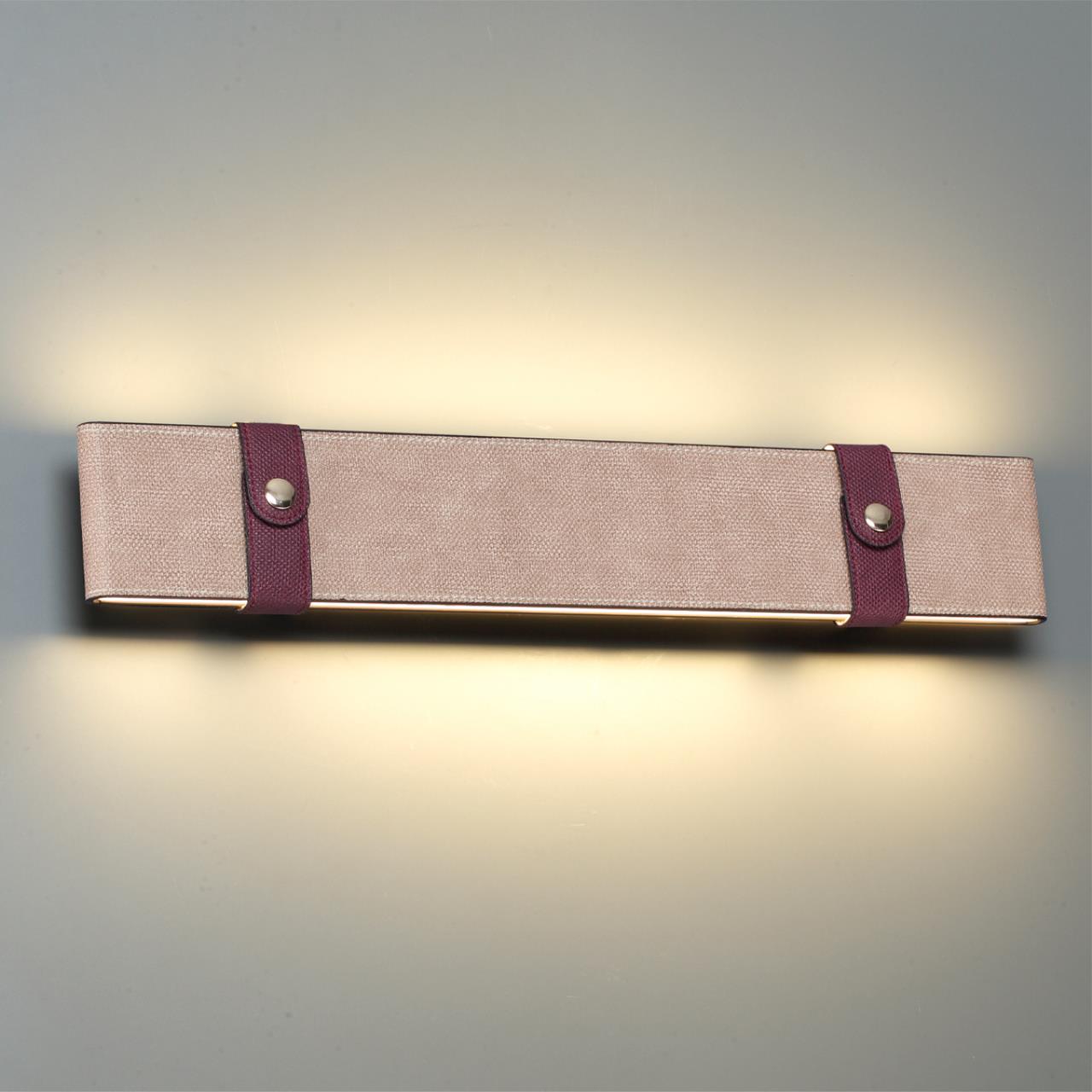Настенный светильник из металла и эко-кожи Odeon Light VINCENT 6630/25WL