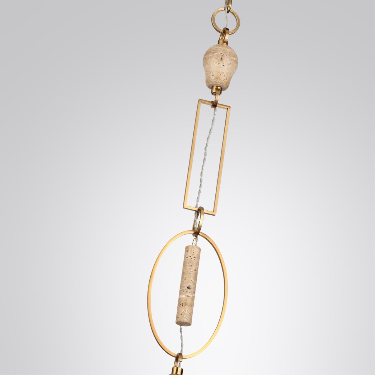 Подвесной светильник звеньями из камня Odeon Light KREMA 5441/1