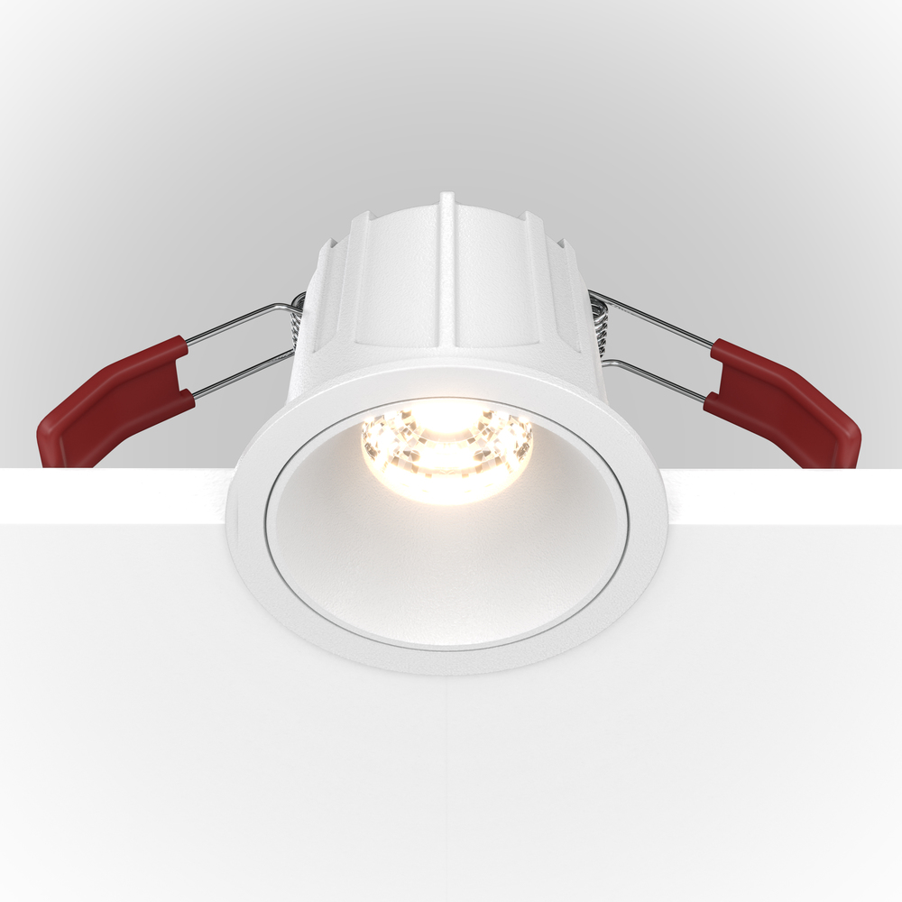 Встраиваемый светодиодный светильник белый Maytoni Alfa LED DL043-01-10W3K-D-RD-W