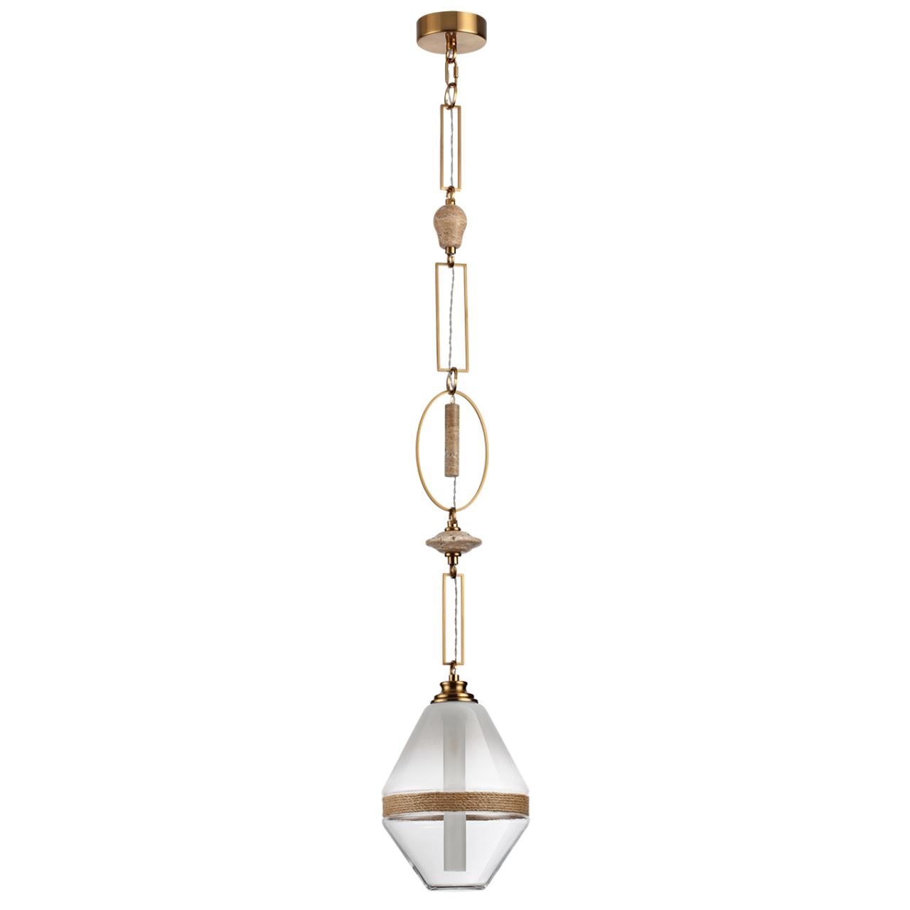Подвесной светильник звеньями из камня Odeon Light KREMA 5441/1A