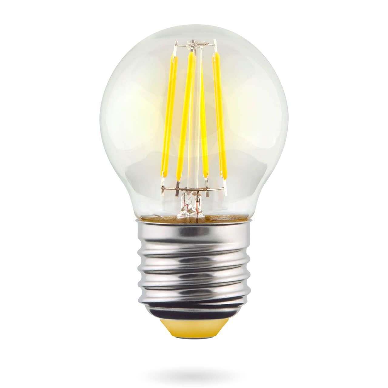 Лампа светодиодная E27 6W 2800К шар прозрачный VG10-G1E27warm6W-F 7023