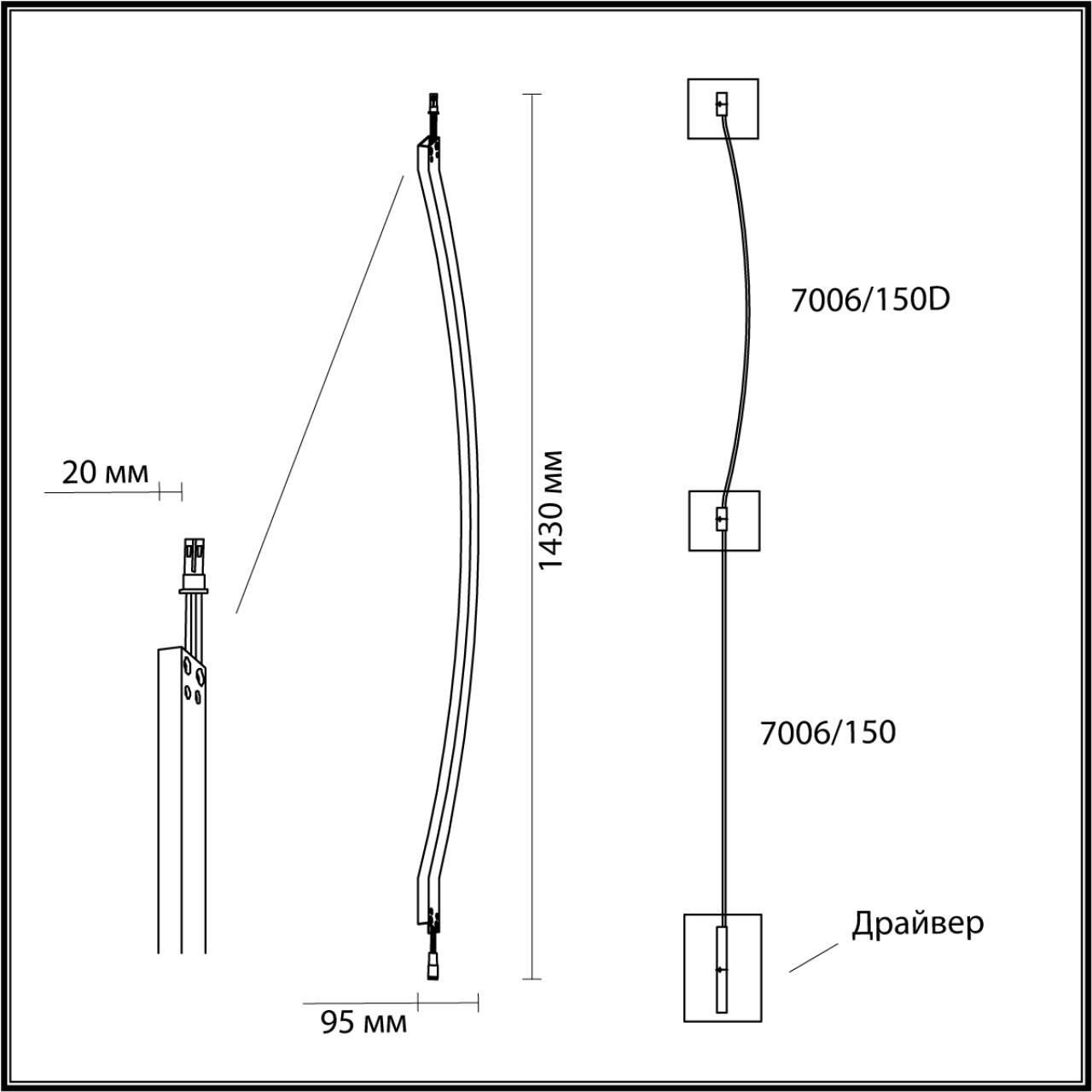 Настенный светильник-конструктор Odeon Light  FINO 7006/150D