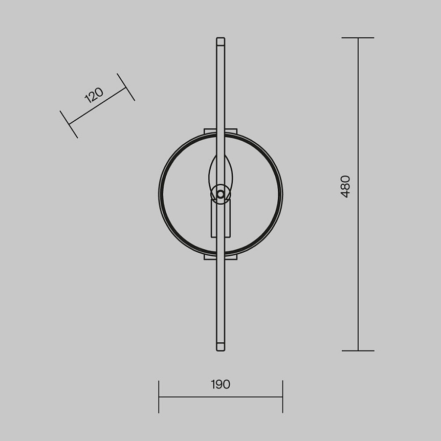 Настенный светильник Maytoni Marmo MOD099WL-01G