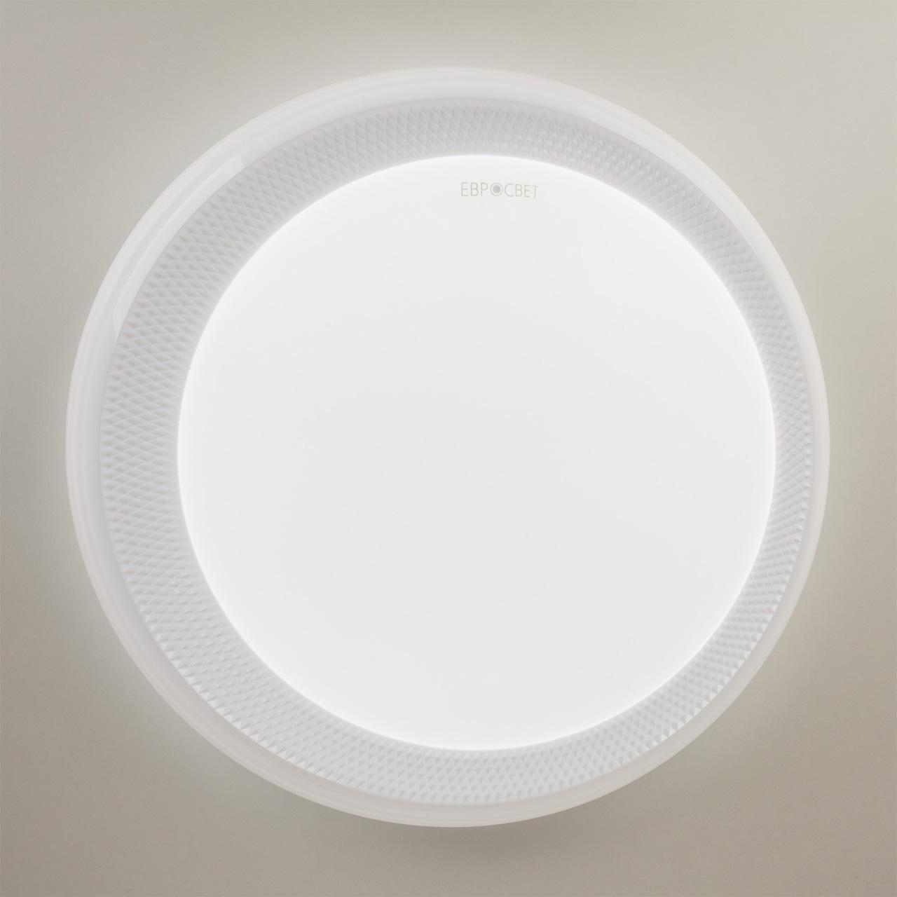 Потолочный светодиодный светильник с пультом ДУ Eurosvet Weave 40013/1 LED белый