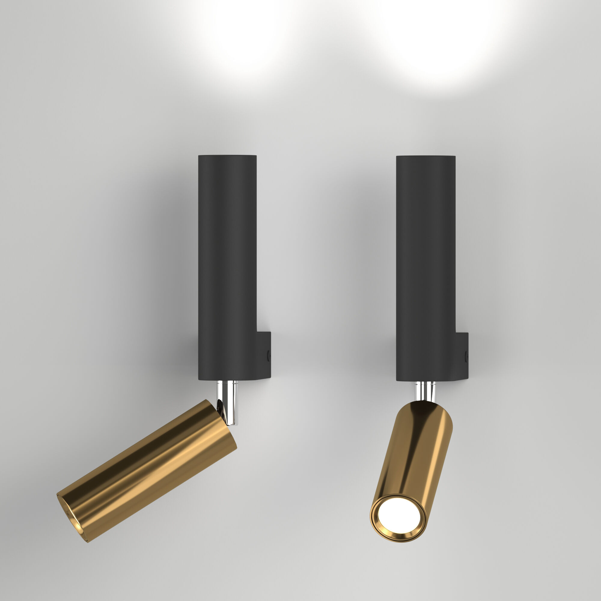 Настенный светильник,спот,бра с поворотным плафоном Eurosvet Pitch 40020/1 LED черный/латунь