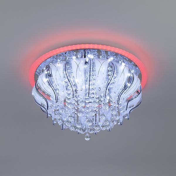 Потолочный светильник с пультом ДУ Eurosvet Soffite 80119/8 хром/синий+красный+фиолетовый