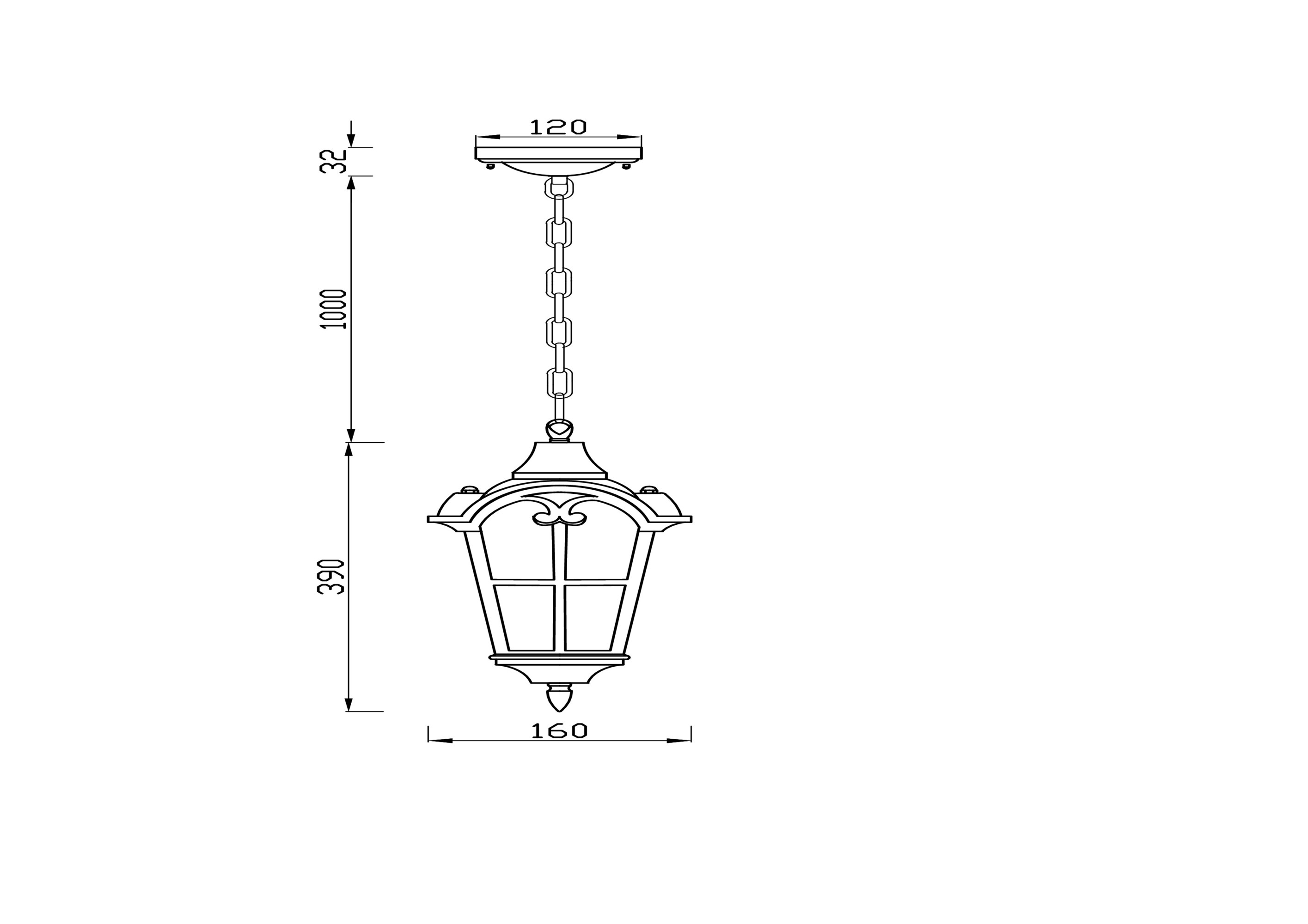 Уличный подвесной светильник Maytoni Albion O413PL-01GB